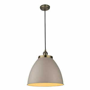 Závesné svietidlo Endon Franklin loft taupe/antická mosadz E27 Ø33,5 cm 76327 small 0