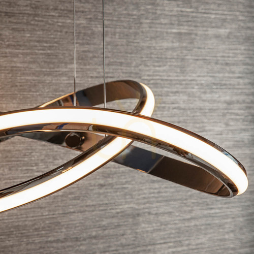 Skontrolujte Závesné LED svietidlo Endon Aria 76394, chróm a biela, 66 cm, 35 W