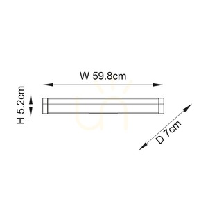 Kúpeľňové LED nástenné svietidlo Endon Moda 76656 biele/chróm 59,8 cm 15 W IP44 small 8
