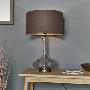 Stolová lampa Caia Endon hnedá sklo a textil 62 cm 79835 small 1