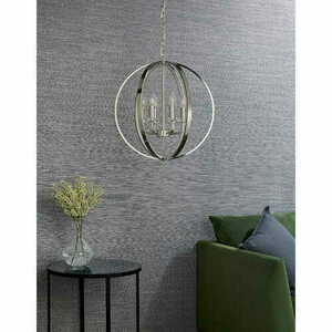 Závesné svietidlo Endon Ritz 81508 nikel krištáľ 6xE14 small 6
