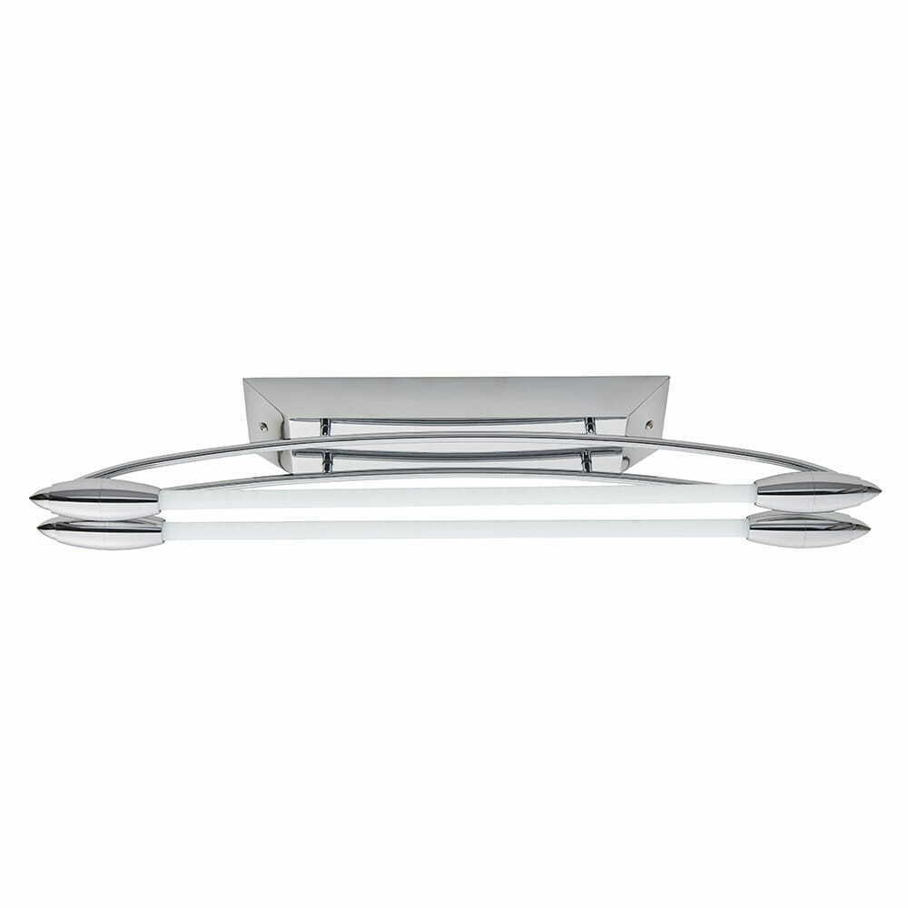 Endon Harper LED Ceiling Light 81693 Chrome White 2-Light T5 8W