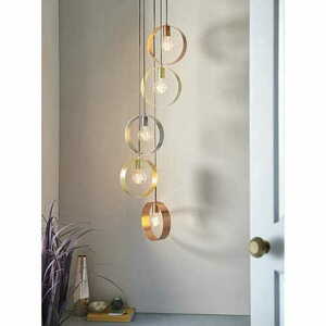 Závesné svietidlo Endon Hoop 81923 zlatá/nikel/meď 5xE27 LED dimmable small 2