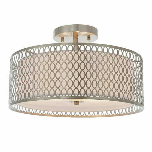 Skontrolujte Stropné svietidlo Endon Cordero strieborné biele 3xE27 43 cm 81966