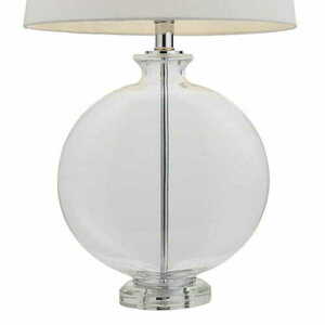 Stojacia lampa Endon Gideon 90535 strieborná sklo látka E27 59,5 cm small 2