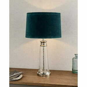 Stojacia lampa Endon Winslet 90545 modrá sklo látka E27 61 cm small 2