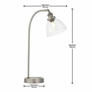 Stojacia lampa Endon Hansen strieborná sklo oceľ E14 53,3 cm 91740 small 1