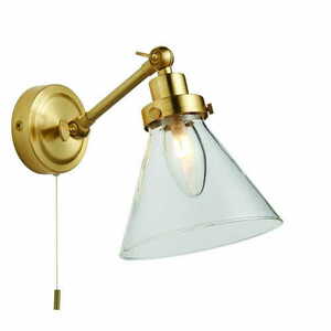Nástenné svietidlo Endon Faraday mosadzné sklo IP44 G9 93854 small 6