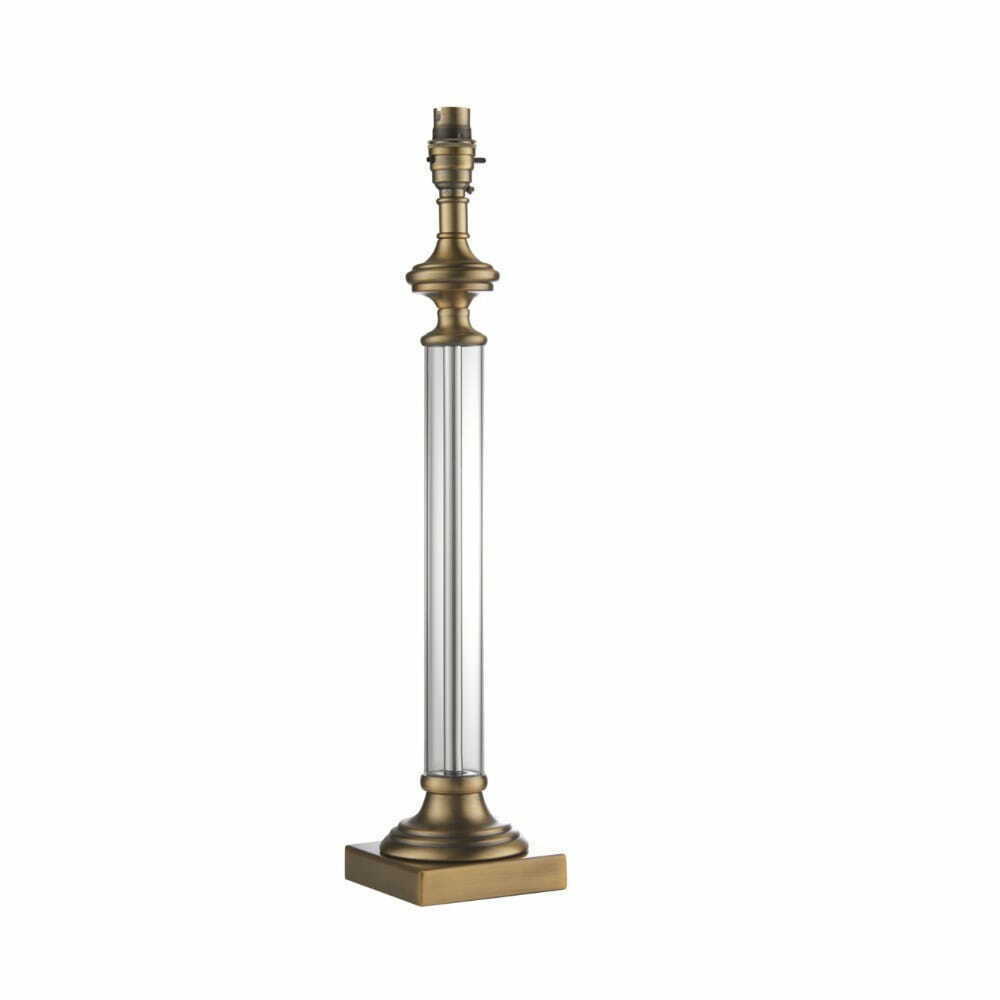 Stojaca lampa Endon Avebury mosadzné sklo E27 94350