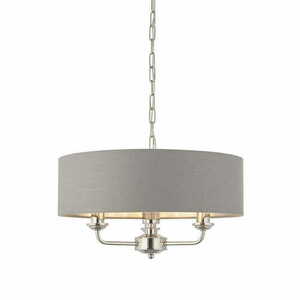 Závesné svietidlo Endon Highclere 94377 sivé chrómové E14 3-plameňové small 2