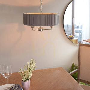 Závesné svietidlo Endon Highclere 94394 antracit/nikel 3×E14 45 cm small 4
