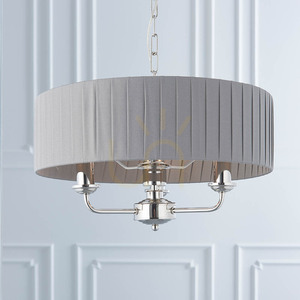 Závesné svietidlo Endon Highclere 94394 antracit/nikel 3×E14 45 cm small 5