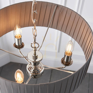 Závesné svietidlo Endon Highclere 94394 antracit/nikel 3×E14 45 cm small 7