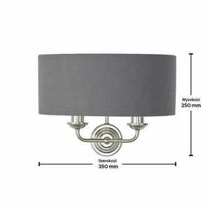 Nástenné svietidlo Endon Highclere 94406 strieborné E14 2-plameňové small 1