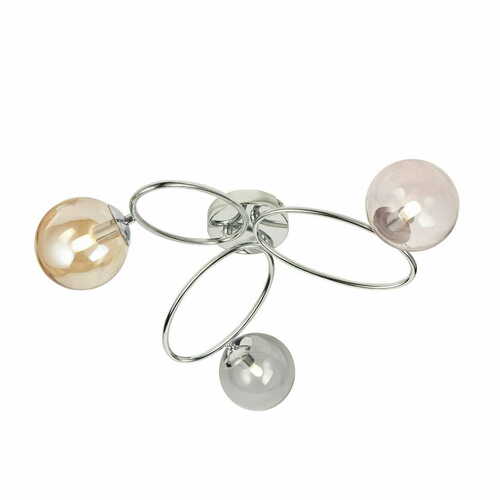 Skontrolujte Stropné svietidlo Endon Ellipse 95290 chróm sivá sklo 3xG9 LED dimmable