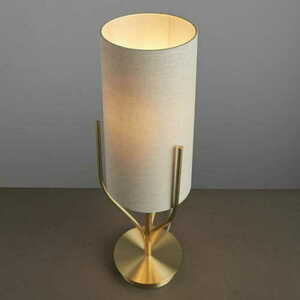 Stojaca lampa Endon Fraser béžová/mosadzná E27 95467 small 6