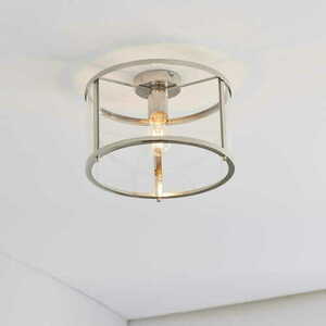 Stropné svietidlo Endon Hopton nikel/sklo E27 31 cm 96150 small 2
