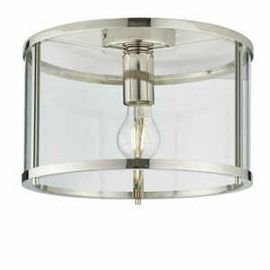 Stropné svietidlo Endon Hopton nikel/sklo E27 31 cm 96150 small 0