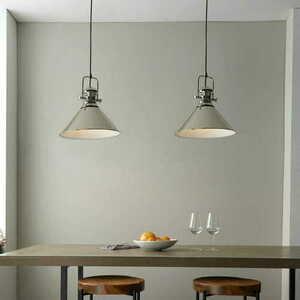 Závesné svietidlo Endon Brampton 96178 nikel E27 1x10W stmievateľné small 2