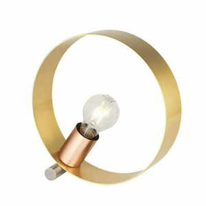 Stolová lampa Endon Hoop 97665 E27 25 cm – mosadz, nikel a meď small 0