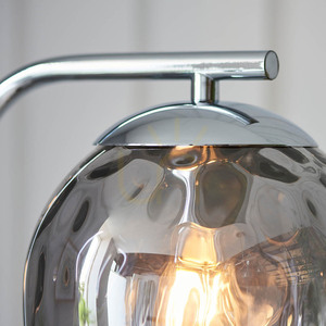 Stojacia lampa Endon Dimple 97978, chróm a dymové sklo, 150 cm, E27 small 4