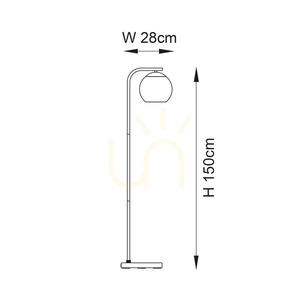 Stojacia lampa Endon Dimple 97978, chróm a dymové sklo, 150 cm, E27 small 7