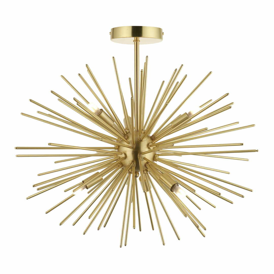 Endon Orta Brass 6-Light G9 LED Ceiling Light 54cm