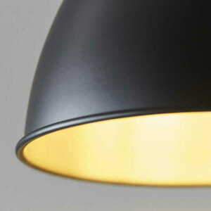 Závesné svietidlo Endon Franklin 98750 čierne s detailmi v starocínovom vyhotovení E27 10 W LED 23,5 cm small 6