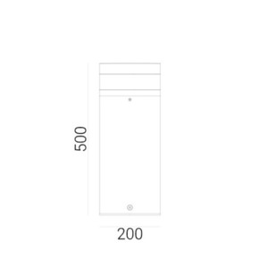 Svetelný stĺpik STAVANGER 5061GR Grafitová RAL7016 50cm - NORLYS small 1