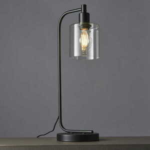 Čierna stolová lampa Endon TOLEDO 95457 číre sklo 1×E27 LED max. 10 W small 3