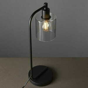 Čierna stolová lampa Endon TOLEDO 95457 číre sklo 1×E27 LED max. 10 W small 5