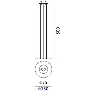Kotva na montáž do zeme pre svietidlá Borg Bollard 202 Norlys small 2