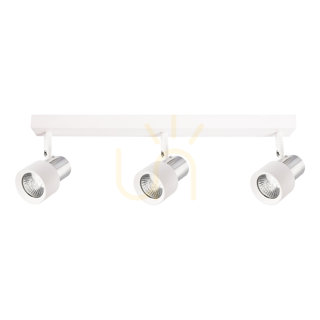 Stropné svietidlo Cino 3x Gu10 White + Chrome