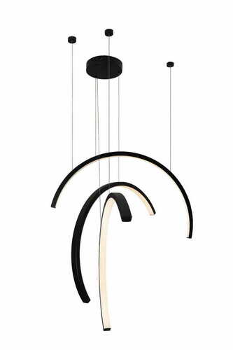 Skontrolujte Prívesné svietidlo Max Light Trio Arc P0507 čierne matné 80 cm LED 63W