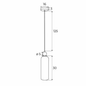 Závesné svietidlo Max Light Campanila P0510 mosadz jantárové sklo 1xE27 10 cm small 2