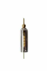 Nástenné svietidlo Max Light Campanila W0333 mosadzné dymové sklo E27 1x40W small 1