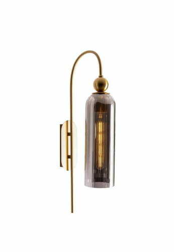 Skontrolujte Nástenné svietidlo Max Light Campanila W0333 mosadzné dymové sklo E27 1x40W