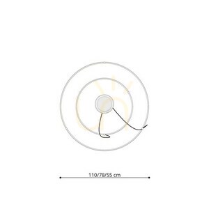 Luster RIO 2 55/78 čierna LED 4000K Thoro small 4