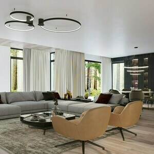 Luster RIO 2 55/78 čierna LED 4000K Thoro small 7
