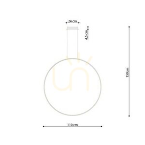 Závesné svietidlo RIO 110 zlatá LED 3000K Thoro small 8