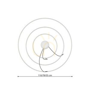 Luster RIO 3 55/78/110 zlatý LED 4000K Thoro small 4
