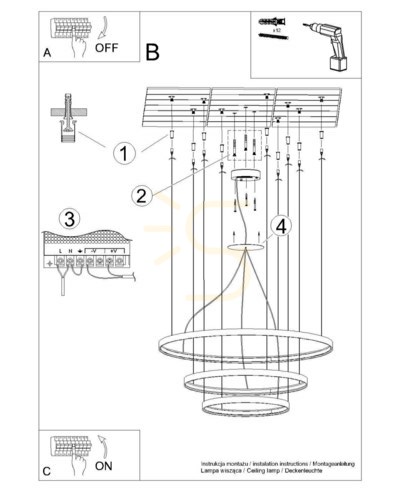 Skontrolujte Luster RIO 3 55/78/110 biela LED 3000K Thoro