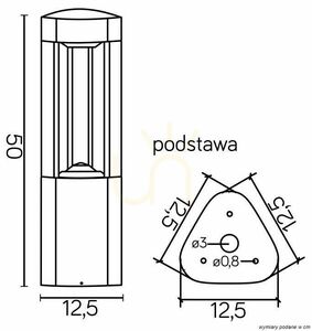 Vonkajší stĺpik SU-MA FAN GL 11204 tmavosivý 50 cm LED IP54 small 4