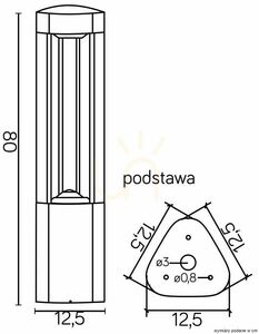 Vonkajšie stĺpikové svietidlo SU-MA FAN GL 11205 antracit 80 cm GX53 small 3