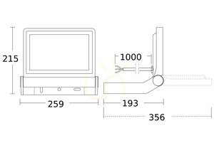 LED reflektor Steinel XLED ONE XL 42,6 W 3000 K antracitový, bez snímača small 6