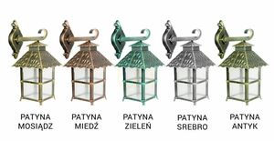 Vonkajšie nástenné svietidlo SU-MA Cadiz K 3012/1/Z čierna patina, ľadové sklo small 4