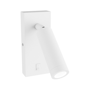 Madara Slim Mr11 Switch Nástenné svietidlo 230 V Ip20 38x95 + základňa140x60x25 Biela s vypínačom small 1
