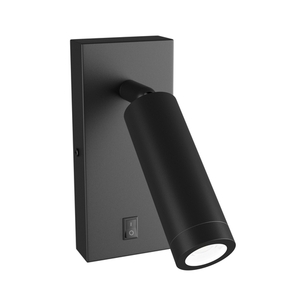 Madara Slim Mr11 Switch nástenné svietidlo 230 V Ip20 38x95 + základňa140x60x25 čierna s vypínačom. small 1