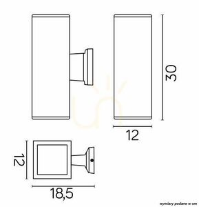 Vonkajšie nástenné svietidlo SU-MA Adela 8001 AL strieborné 2x60W hore-dole small 6