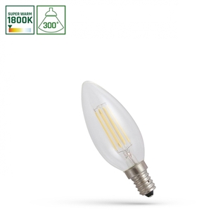 LED sviečka E14 230 V 6 W Cog 1800 K Clear Spectrum small 0